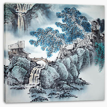 Blue blossom falls