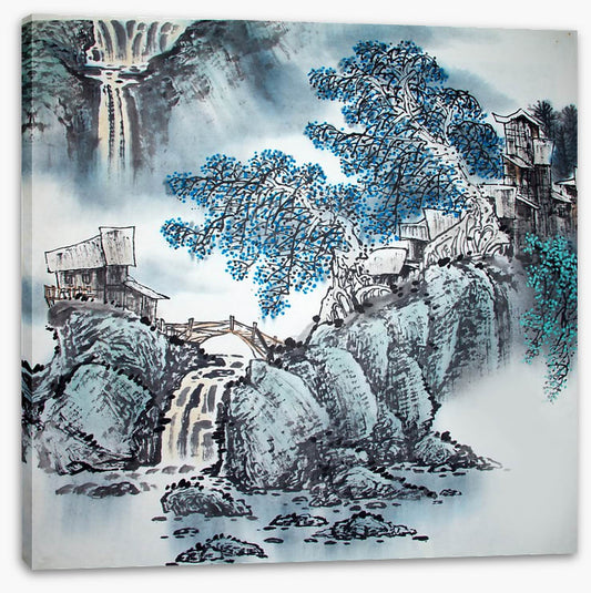 Blue blossom falls