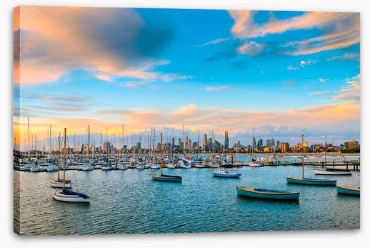 Behind the masts
