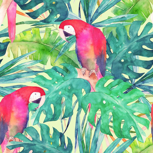 Parrot and palms