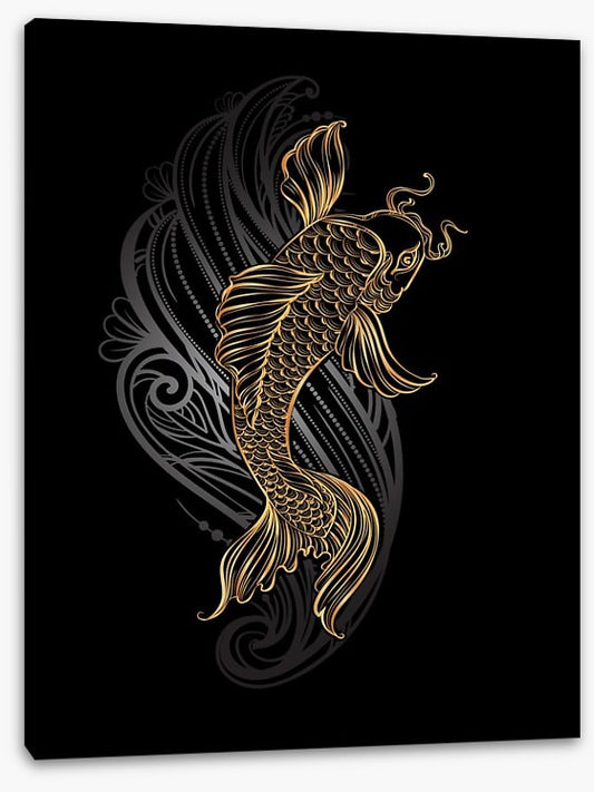 Golden koi wave