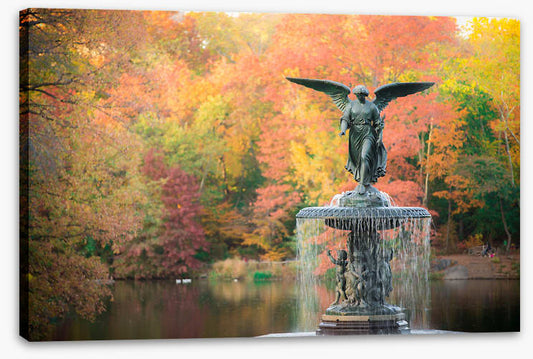 Bethesda Fountain in fall