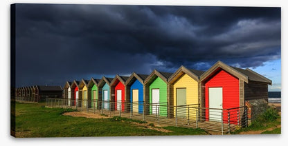 Stormy sky rainbow