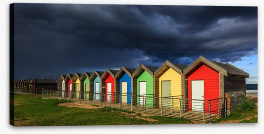 Stormy sky rainbow