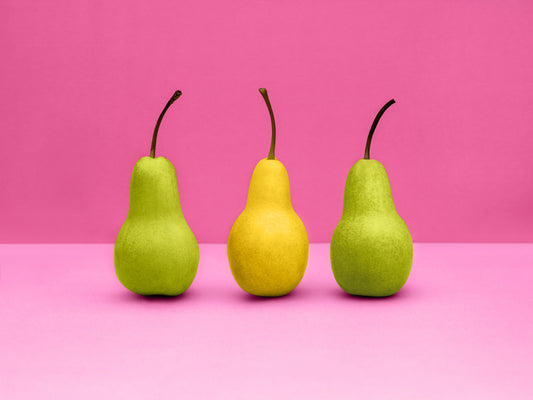 Hot pink pears