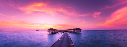 Pink sky panorama
