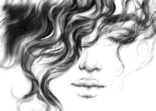 Behind the curls