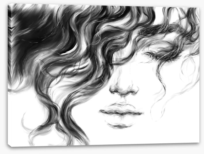 Behind the curls
