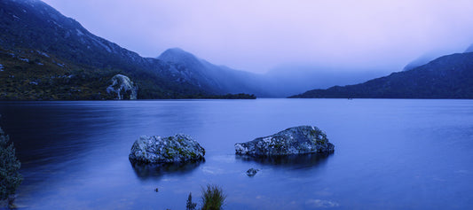 Cloudy and calm
