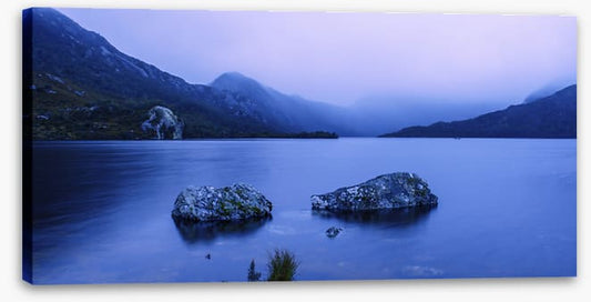 Cloudy and calm