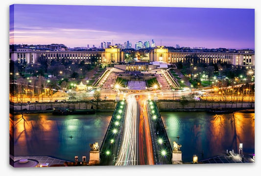 Trocadero garden twilight