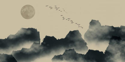 Misty evening flight