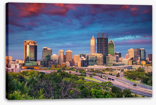 Perth city dusk