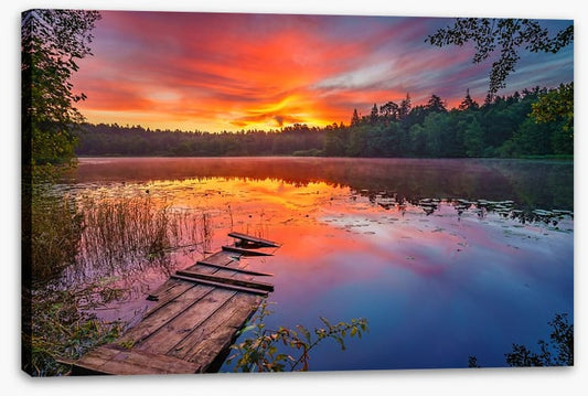 Lake on fire
