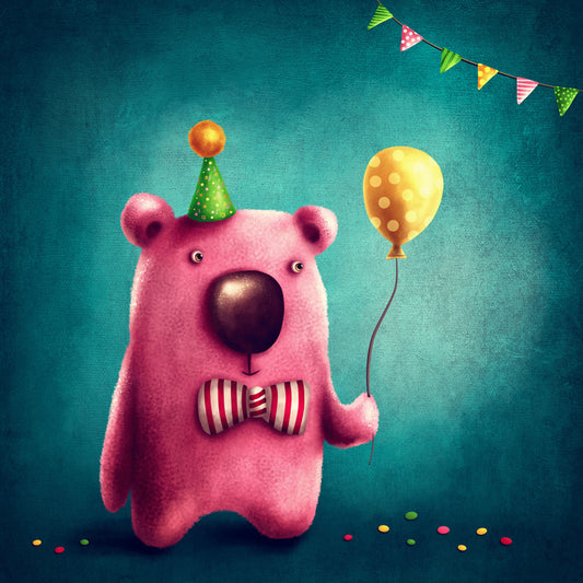Pink party bear