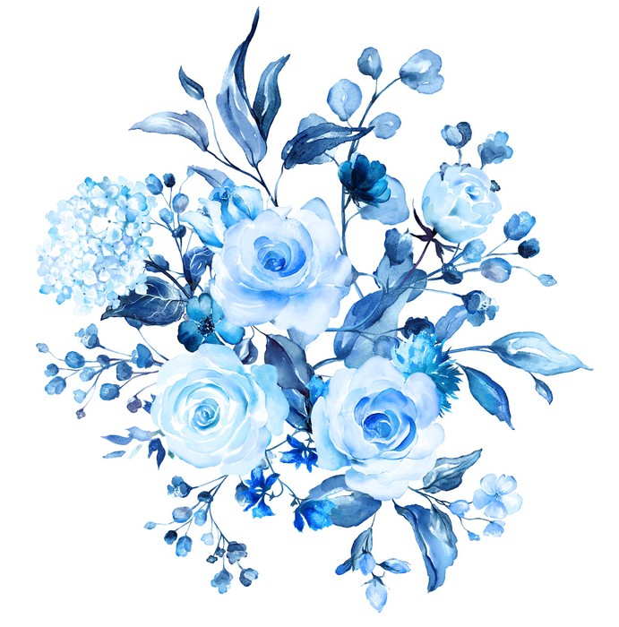 Sky blue blooms