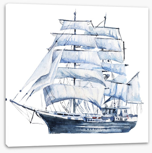 In full sail