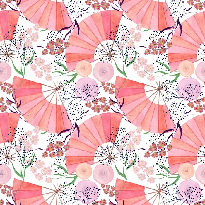 Floral folding fans
