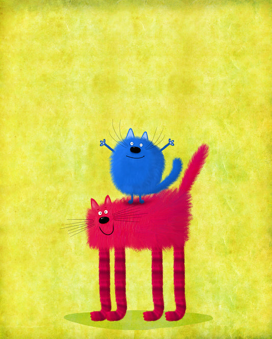 Blue cat red cat