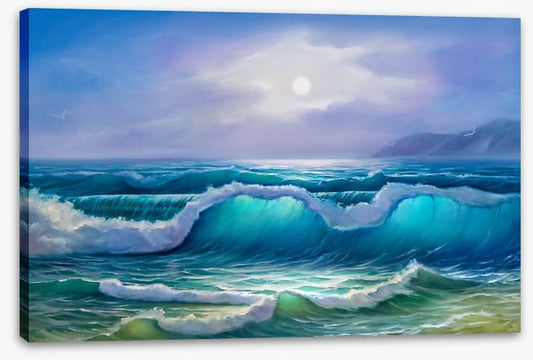 Moonlit waves