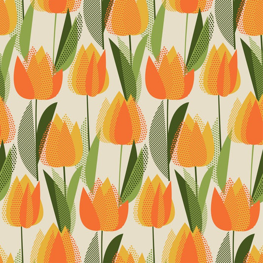 Retro tulips