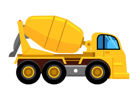 Yellow cement mixer