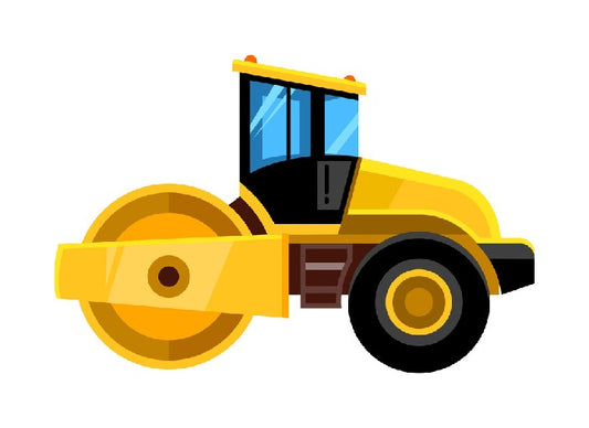 Yellow road roller