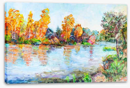 Autumn river reflections