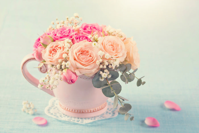 Pink rose teacup 1