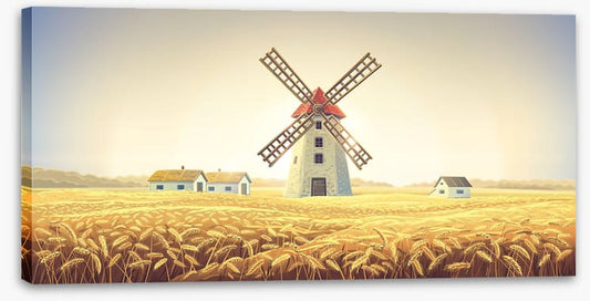 Golden wheat mill