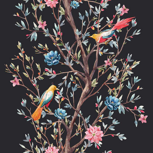 In the blooming branches