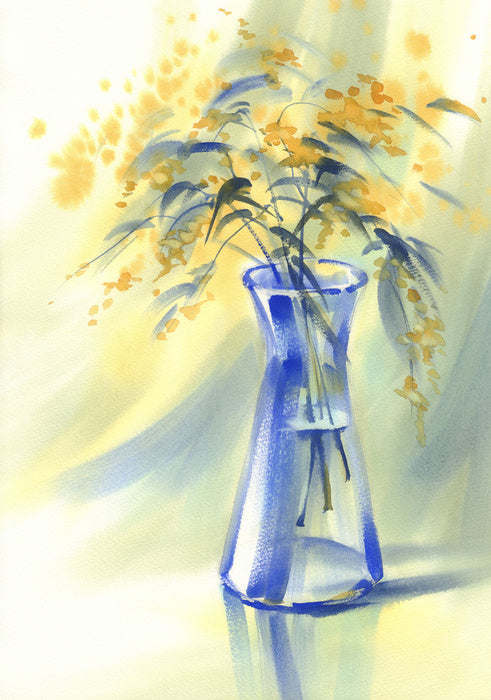 Blue bottle bloom