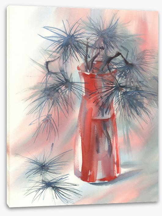 Red vase pines
