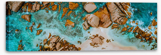 Azure rocks panorama