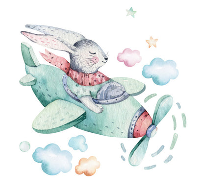 Bunny in a biplane
