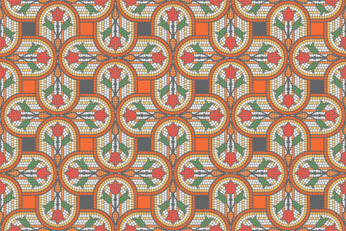 Orange tulip mosaic