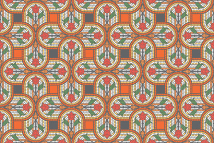Orange tulip mosaic