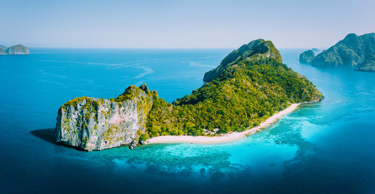 Above helicopter island