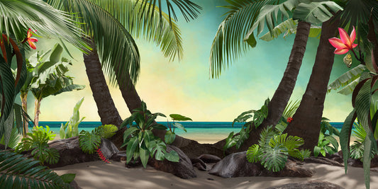 Tropical beach lagoon