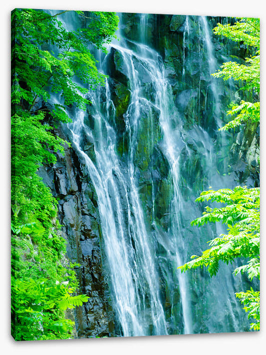 Rock wall waterfall