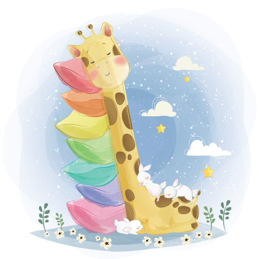 Sleeping giraffe