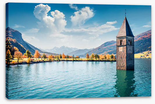 Lake Resia steeple