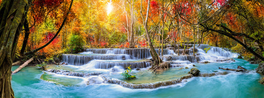 Autumn cascades panorama