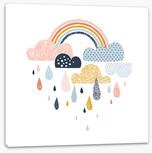 Rainbow raindrops