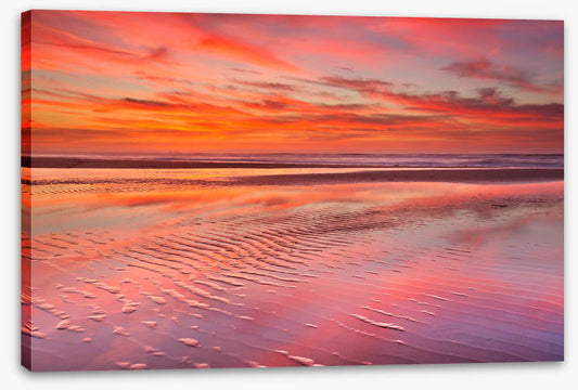 Shimmering sand sunset