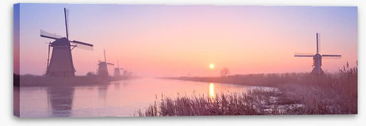 Dutch windmill dawn