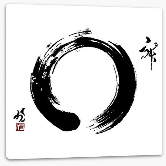 Zen circle on white