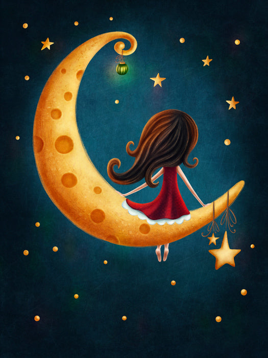 Girl on the moon