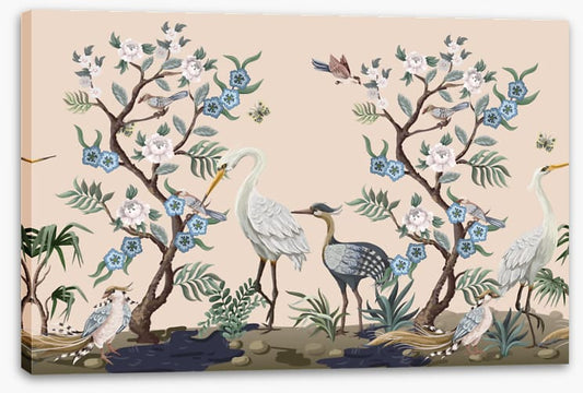 Heron garden chinoiserie