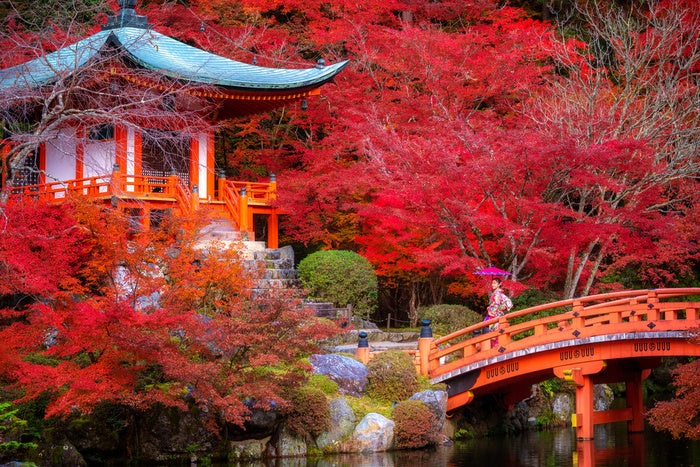 Red temple garden